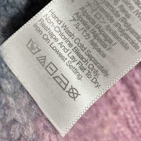 Madewell Space Dyed Striped Sweater Button Shoulder Crew Pullover Wool Alpaca XL - Picture 11 of 13